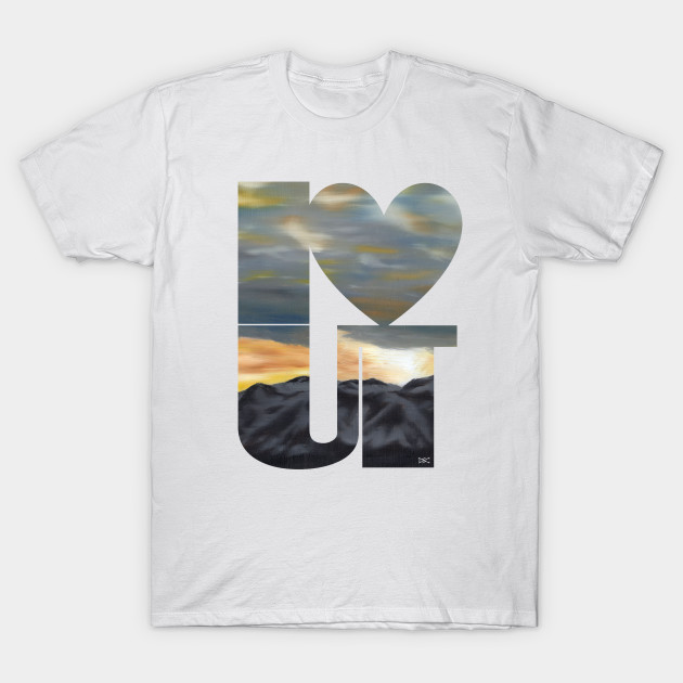 I love Utah Mountain Dawn Silhouette
